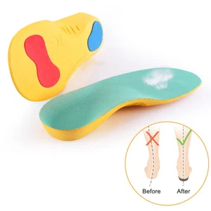 Orthotic Shoes Insoles Kids Children Orthopedic Flat Feet High Arch Support Pads - Picture 1 of 20