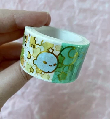 Labutori & Gachapins Potion Charm Collab Postage Stamp Gold Foil Washi Tape 20mm - image 1 of 4