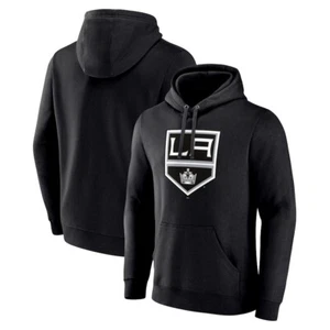 Men's Fanatics Branded Black Los Angeles Kings Static Logo Pullover Hoodie NWT - Picture 1 of 3