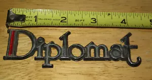 Vintage Dodge Diplomat Fender Emblem Name Plate 1970s -1980s - Picture 1 of 10