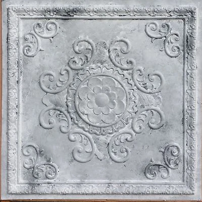 PL08 Pintura sintética lata 3D azulejos de techo desgastados decoración paneles de pared 10 azulejos/lote Foto 1 de 4