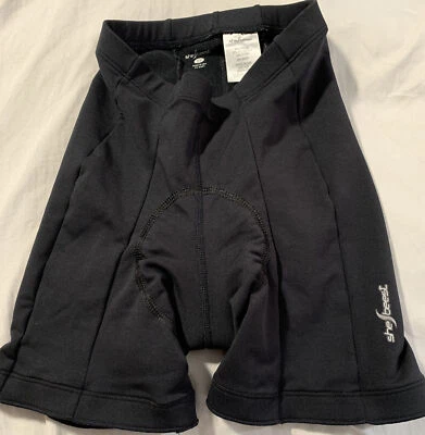 SHEBEEST Padded Cycling Shorts Womens M XS Black Bicycle Stretch EUC - Image 1 of 3
