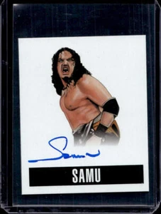 Samu WWE WWF Auto 2014 Blatt Originale Wrestling Autogramm - Bild 1 von 2