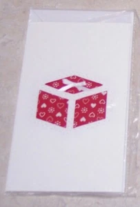 Gesteppter Stoff Geschenk oder Paket Notizkarte hergestellt von Pennsylvania Amish Handwerkerin - Bild 1 von 2