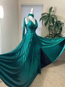 Evening - Party Dress, Elegant Sleeveless Maxi - Picture 1 of 7