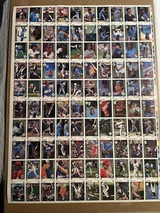 One full uncut sheet upper deck 1989 baseball cards. 8 available $80.00 each - Picture 1 of 2