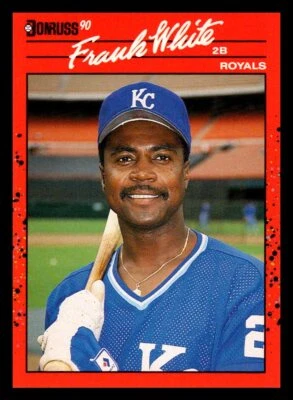 1990 Donruss # 262 - Frank White - Kansas City Royals - Image 1 of 2
