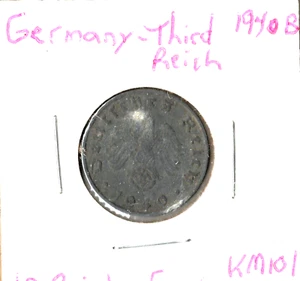 Moneda Alemania (Tercer Reich) 10 Reichspfennig 1940 B KM101 - Imagen 1 de 2