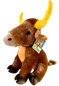 Xlarge Sitting Bull Plush Toy 15 inch by Fiesta Toy. Super Soft. NWT - Picture 1 of 5