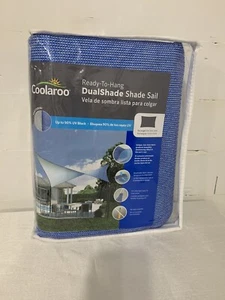 Shade Sails New Coolaroo Ready To Hang DualShade 8ft x 11ft Santorini Shade Sail - Picture 1 of 4