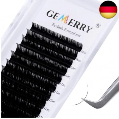 BESUCHE DEN GEMERRY- Einzelwimpern Wimpern 1:1 Wimpernverlängerung- Stärke 0,18mm D curl W