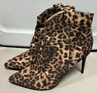 Heeled Leopard Boots Size 12 (fit Small)