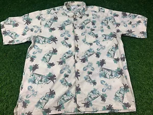 Ropa deportiva Columbia para hombre 2XT camisa hawaiana Palma floral Botón E22 - Imagen 1 de 11