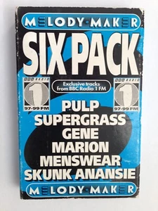 MELODY MAKER Six Pack Promo Cassette - Pulp Supergrass Menswear Gene - Picture 1 of 1