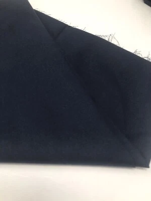 Solid Navy Blue Poly Cotton Fabric 24" x 70" *Has Flaw* F38 - Image 1 of 3