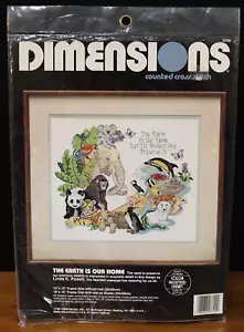 1991 Dimensiones Contado Punto de Cruz La Tierra Es Nuestro Hogar 3700 - Imagen 1 de 5