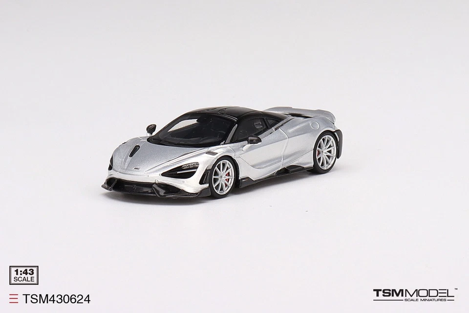 TSM430624 TSM-Model: 1/43 McLaren 765LT Ice Silver with Black Interior 2020 - Image 1 of 4