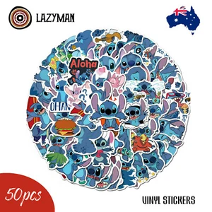 50pcs Stitch Kids Cartoon Vinyl Decal Bomb Stickers Laptop Phone Skateboard Car - Picture 1 of 7