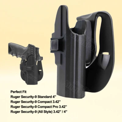 Coldre OWB Fit Ruger Security 9 compacto Pro Ruger Security 380 9mm nível 2 estojo - Imagem 1 de 4