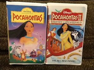 Disney’s Pocahontas And Pocahontas II VHS Movies Lot Of 2 In Clamshell