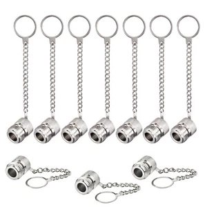 10pcs Dust Cap for N-Type Plug Male RF Connector with Ring chain new - Picture 1 of 8