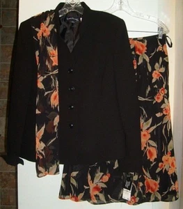 EVAN PICONE SKIRT SUIT NWT$200 MISSES 12 BONUS SCARF! - Picture 1 of 3
