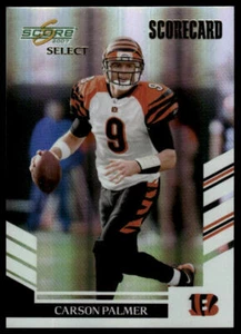 2007 Score Select #186 Carson Palmer Scorecard #/100 - Picture 1 of 2