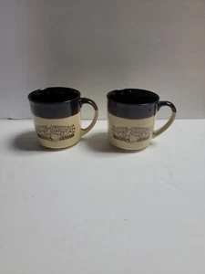 1984 Hardees Rise and Shine Homemade Biscuits Coffee Cup Mug Lot of 2 / 823-gw3 - Picture 1 of 14