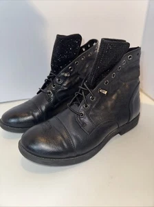 Yellow box Women’s Black Boots Size US 9M Black Sparkle Boot - Picture 1 of 9