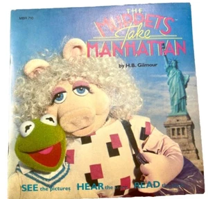 Vintage 1984 The Muppets Take Manhattan Buch & 45 Platten Jim Henson Hören & Lesen - Bild 1 von 9