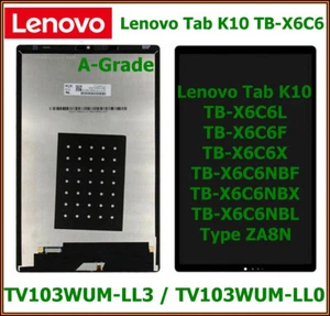 Wyświetlacz LCD klasy A do ekranu Lenovo Tab K10 TB-X6C6F TB-X6C6X ZA8N TV103WUM-LL3 - Zdjęcie 1 z 1