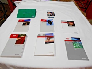 2013 TOYOTA CAMRY HYBRID OWNER MANUAL 7/PC.SET w/ DISPLAY AUDIO  & GREEN CASE  - Picture 1 of 6