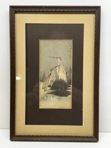 Original Shoson Koson Ohara "Snipes and Reeds" Holzblockdruck Japanisch - Bild 1 von 4