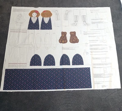 Кукла Goldilocks & Bear A Storybook Cut & Sew винтажная VIP тканевая панель Cranston #D33 - Изображение 1 из 4