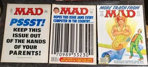 3 Mad Magazine 1977 #185, 1978 #198, 1986 #485 Big Issues Nice Condition - Picture 1 of 5
