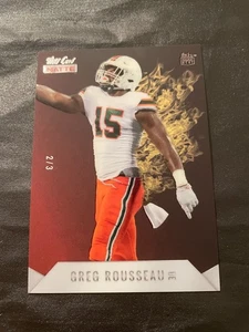 2021 Wild Card Matte Rookie Greg Rousseau 2/3 Serial Numbered Football Karte - Bild 1 von 4