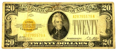 Series of 1928 $20 Gold Certificate FR #2402 Fine Condition - Image 1 of 4