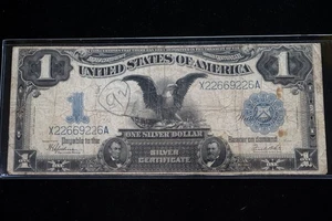 Rare 1899 $1 Large Silver Certificate "Black Eagle" Good Condition - Great Find! - Picture 1 of 2