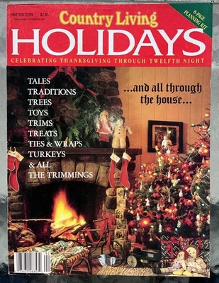 Vintage 1992 COUNTRY LIVING Holidays Edition Holidays Christmas Magazine- RARE! - Image 1 of 4