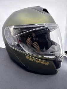 Matte Grn Harley Davidson Capstone Sun Shield II HD H31 Modular Helmet Size 2XL - Picture 1 of 14