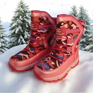HobiBear Winterstiefel Mädchen neu mit Etikett & Karton rosa Camouflage - Größe 4 - Bild 1 von 6