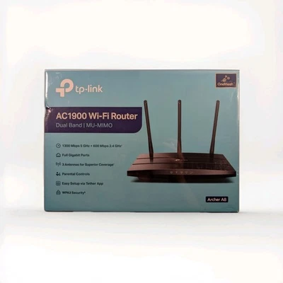 TP-Link AC1900 Archer A8 Wi-Fi Gigabit Router - Black - New In Box - Image 1 of 3