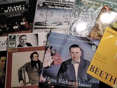 8 LP Hans Richter-Haaser - Brahms Schubert Mozart Beethoven / ex libris Columbia - Bild 1 von 4