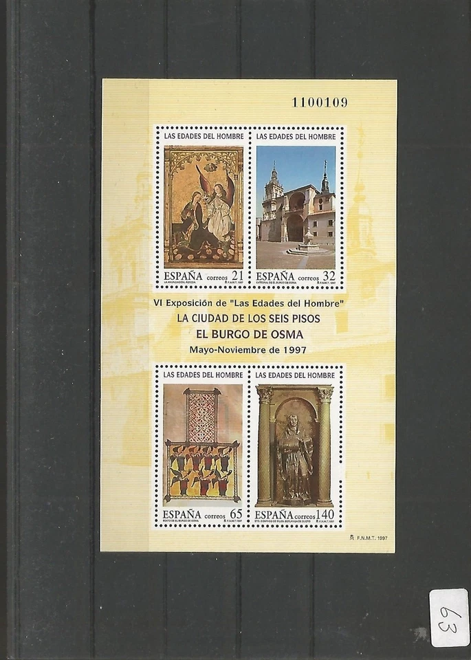Hoja Bloque  Las Edades del hombre 1997 Edifil 3494 ** MNH - Imagen 1 de 1