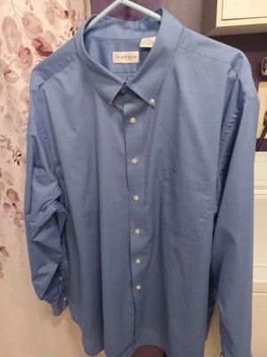Nice  Mens VAN HEUSEN BLUE DRESS SHIRT xxl - Image 1 of 4