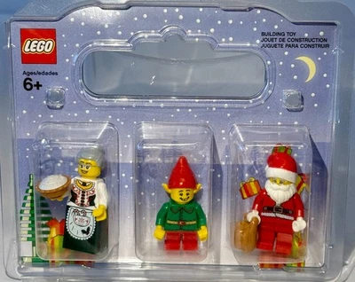 LEGO® Holiday Pack (853606) Santa-Mrs. Claus-An Elf w/Accessories SEALED   *NEW* - Image 1 of 4