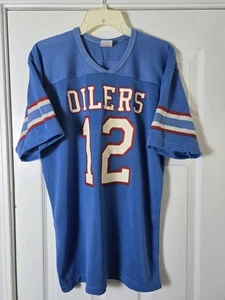 Vintage 80s Ken Stabler Houston Oilers Rawlings Jersey Men's Size Large NFL - Picture 1 of 3