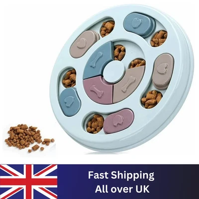Dog Puzzle Toy Interactive Pet Puppy Treat Dispenser Game Fun Play Train Round - Image 1 of 4