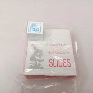 Blank Microscope Slides 72 pcs Ground Edges 1"X3" With 100 Cover Glass - Picture 1 of 3
