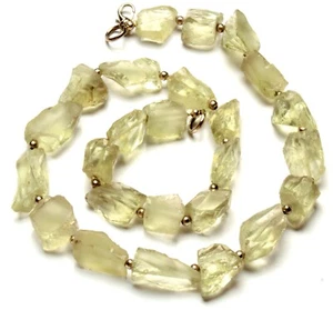 Collar pepita áspera tamaño 11 a 18 mm gemas prasiolita amatista verde natural 17" - Imagen 1 de 4